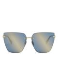 Bvlgari rimless sunglasses - Silver