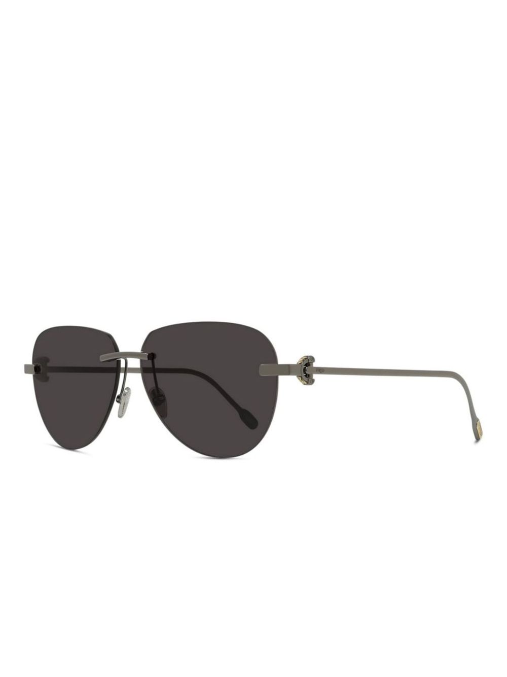 Fred logo-engraved sunglasses - Zilver