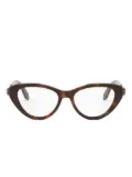 Bvlgari cat-eye glasses - Brown