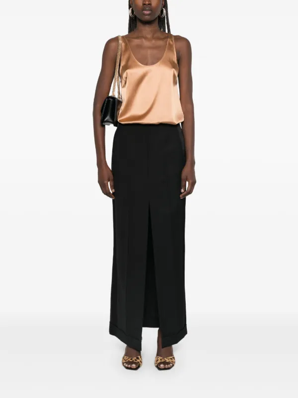 PINKO Split Maxi Skirt | Black | FARFETCH UK