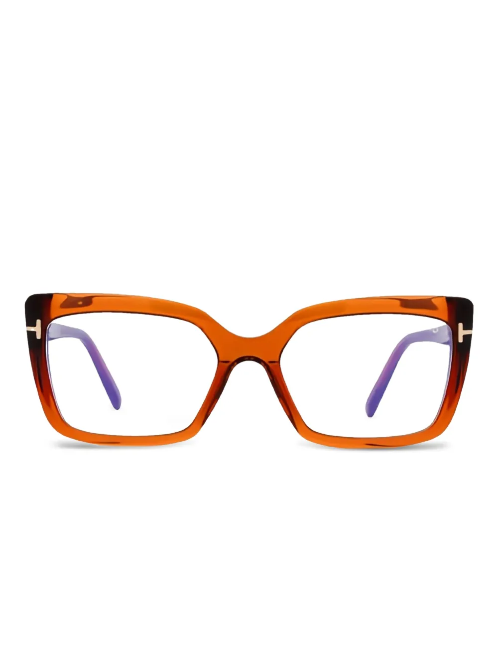 TOM FORD Eyewear Bril met vierkant montuur Bruin