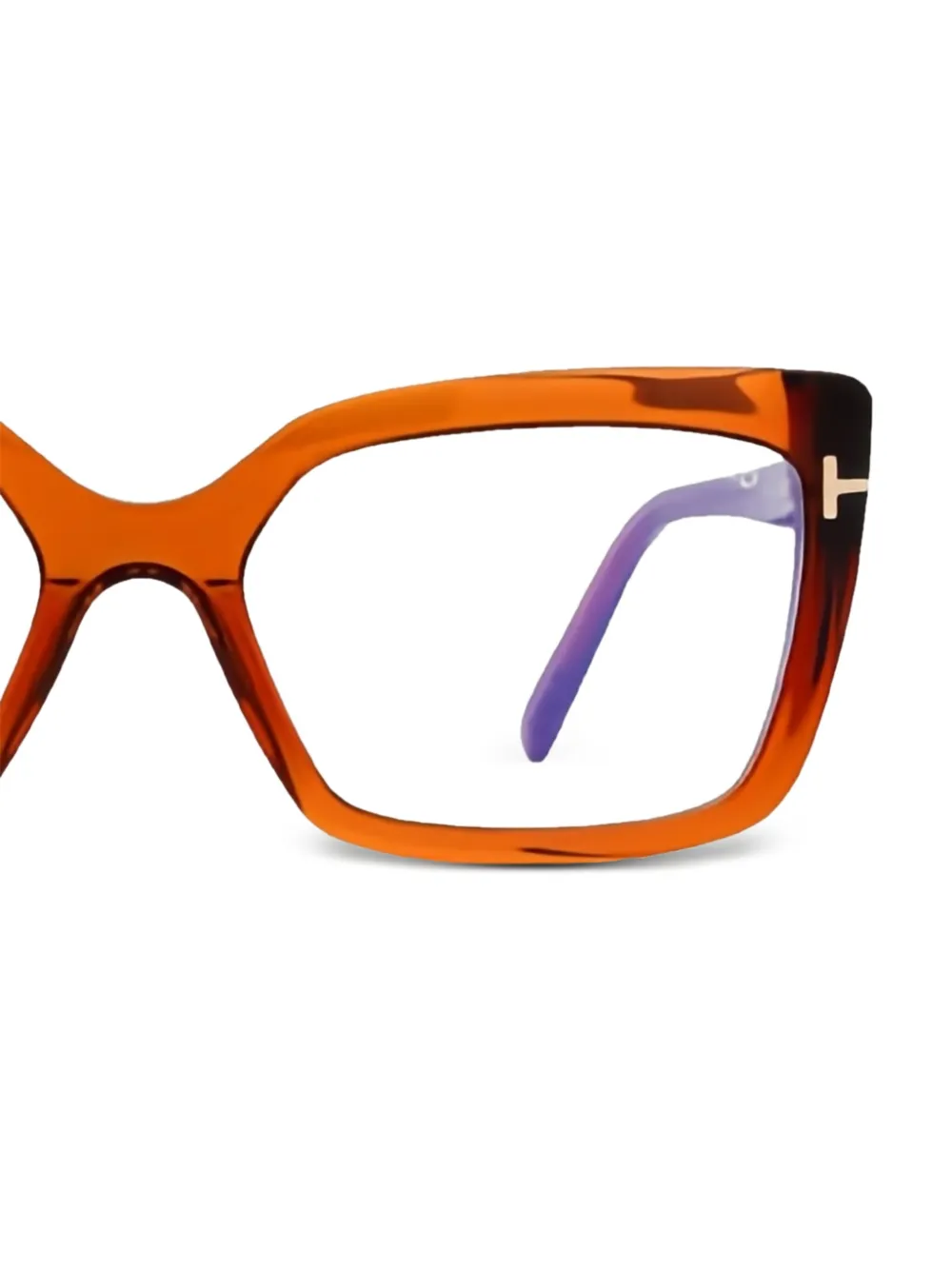 TOM FORD Eyewear Bril met vierkant montuur - Bruin