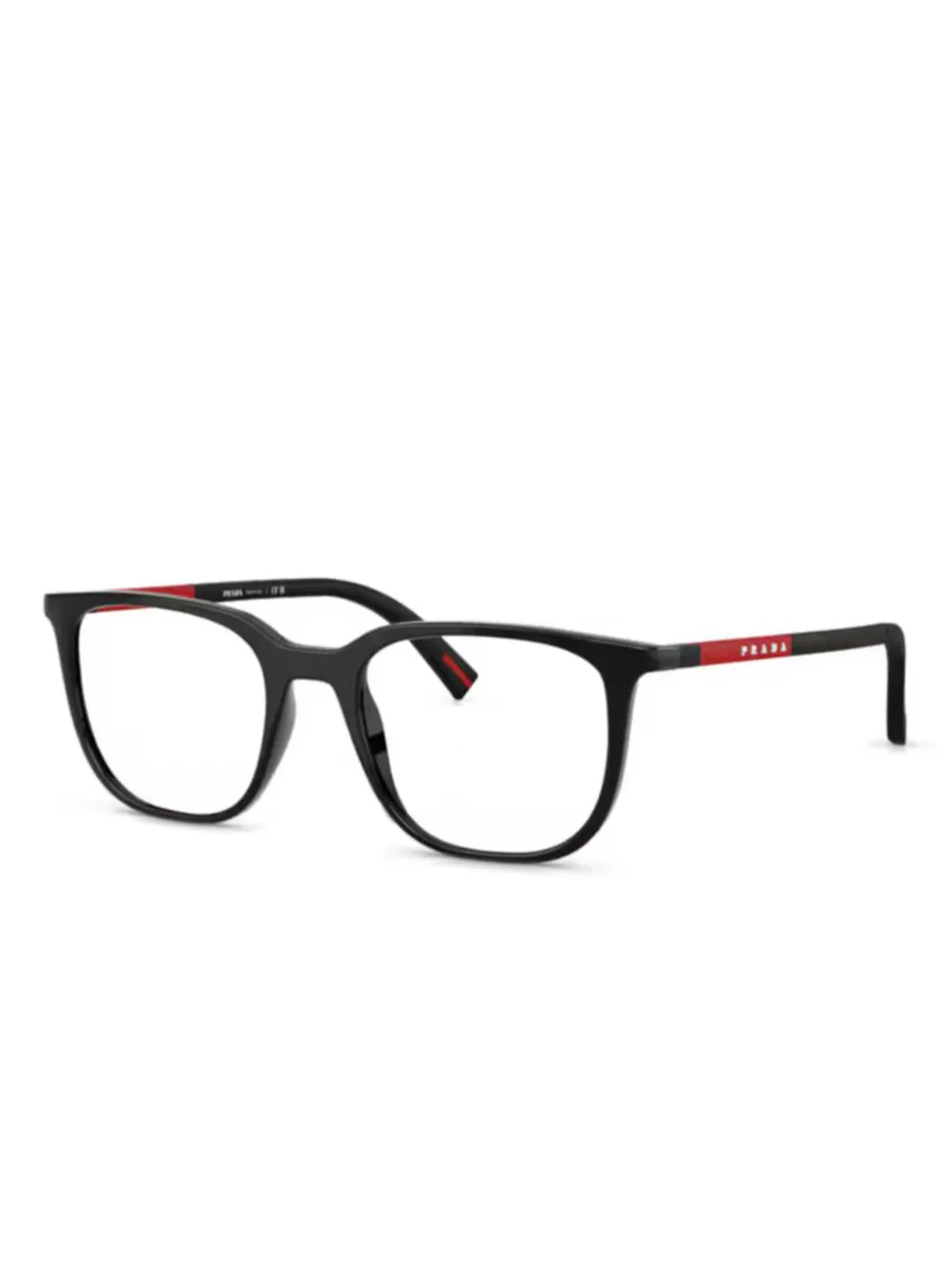 Prada Linea Rossa lunettes de vue à logo imprimé | noir | Image 1