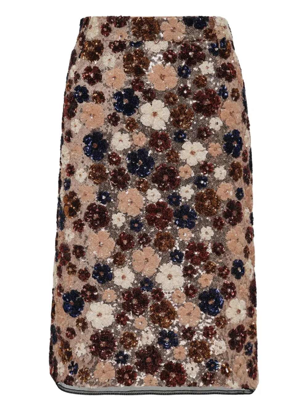 Nº21 Gonna con paillettes - Marrone