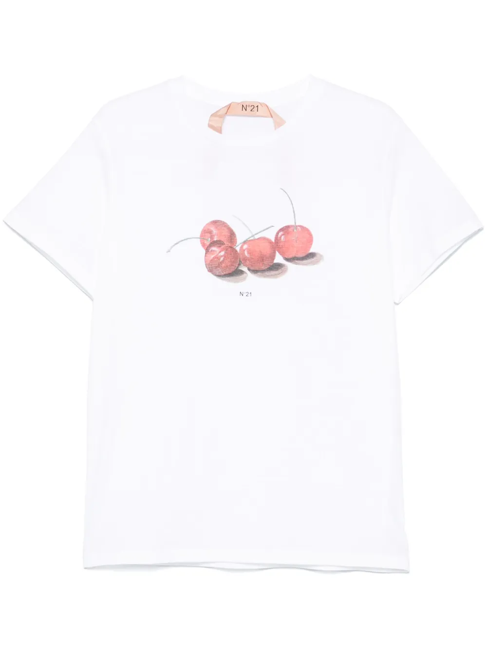 Shop N°21 Cherry-print T-shirt In White