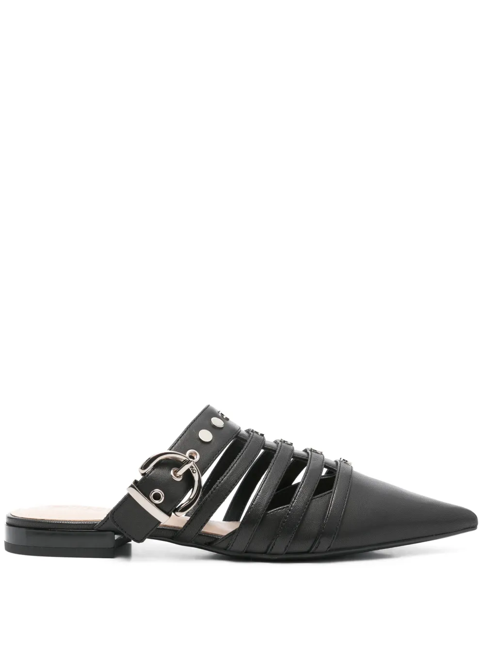 PINKO leather mules Black