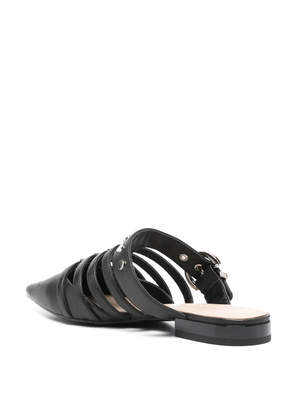 PINKO leather mules Black