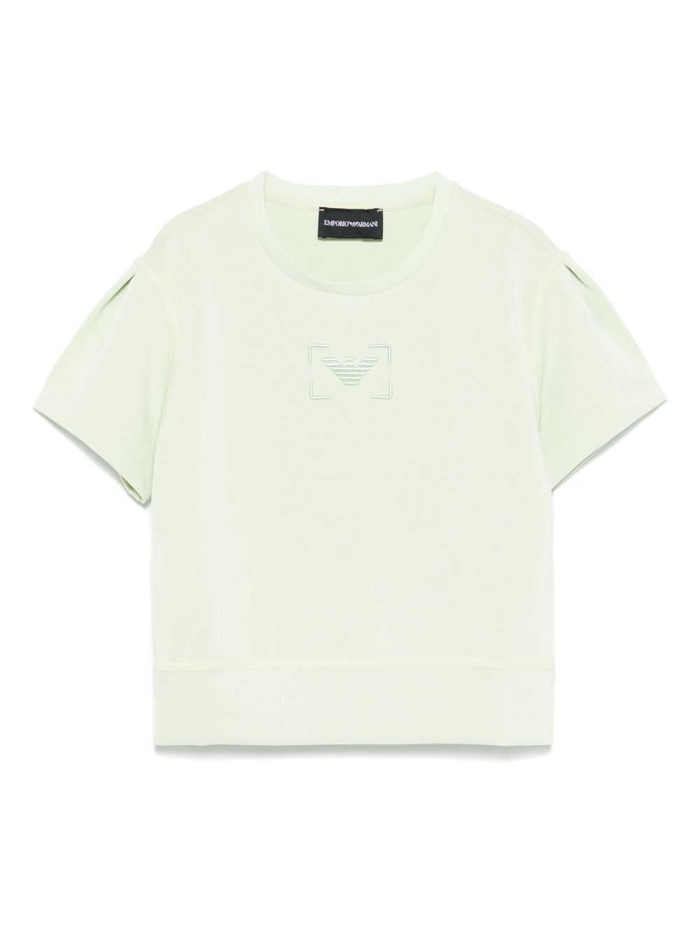 Emporio Armani Kids logo-embroidered T-shirt - Green