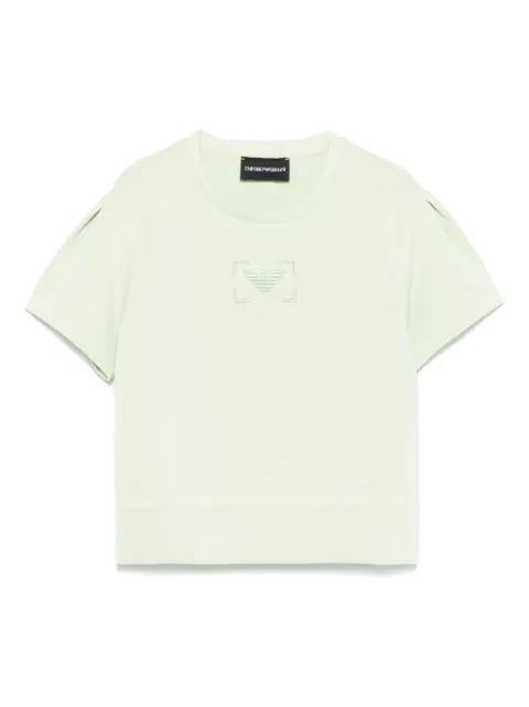 Emporio Armani Kids تيشيرت مطرز بشعار الماركة