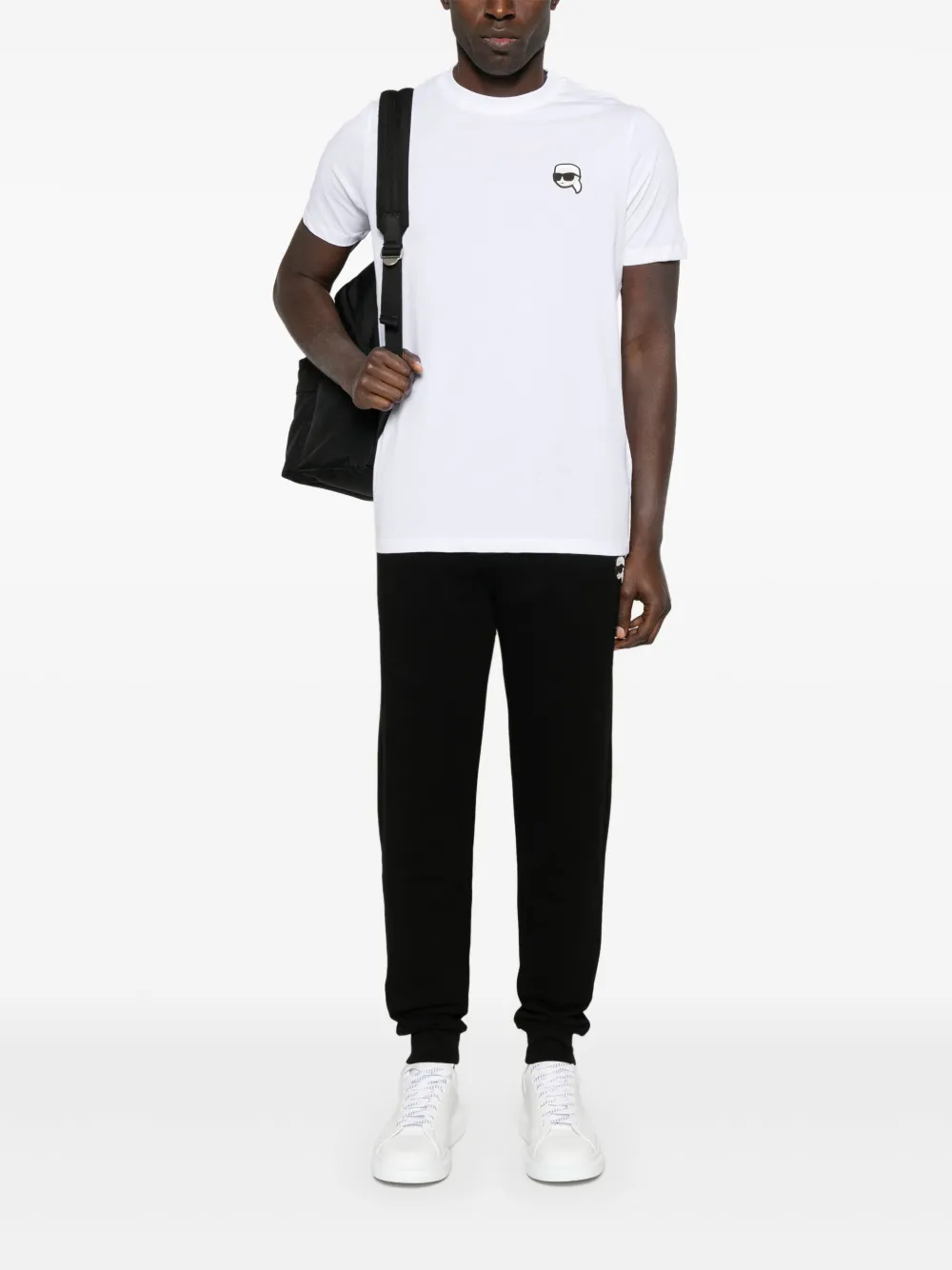 Karl Lagerfeld Karl Ikon T-shirt met patch - Wit