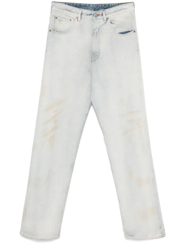 【関税＆送料込み】Mm6 Maison Margiela Denim Cotton Jeans MM6 Maison Margiela slim-cut Cotton Jeans | Grey | FARFETCH