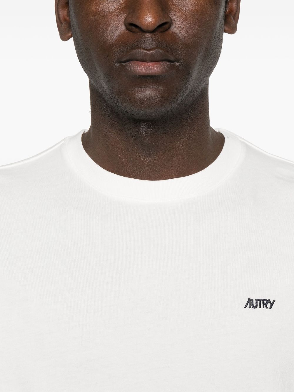 Autry T-shirt met geborduurd logo Wit