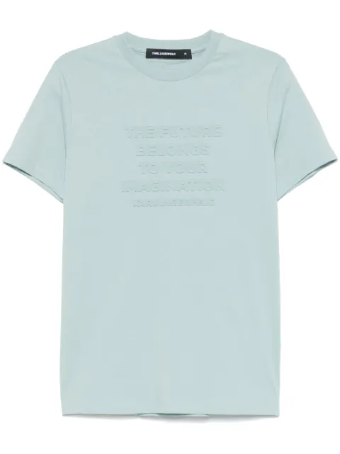 Karl Lagerfeld slogan-embossed T-shirt