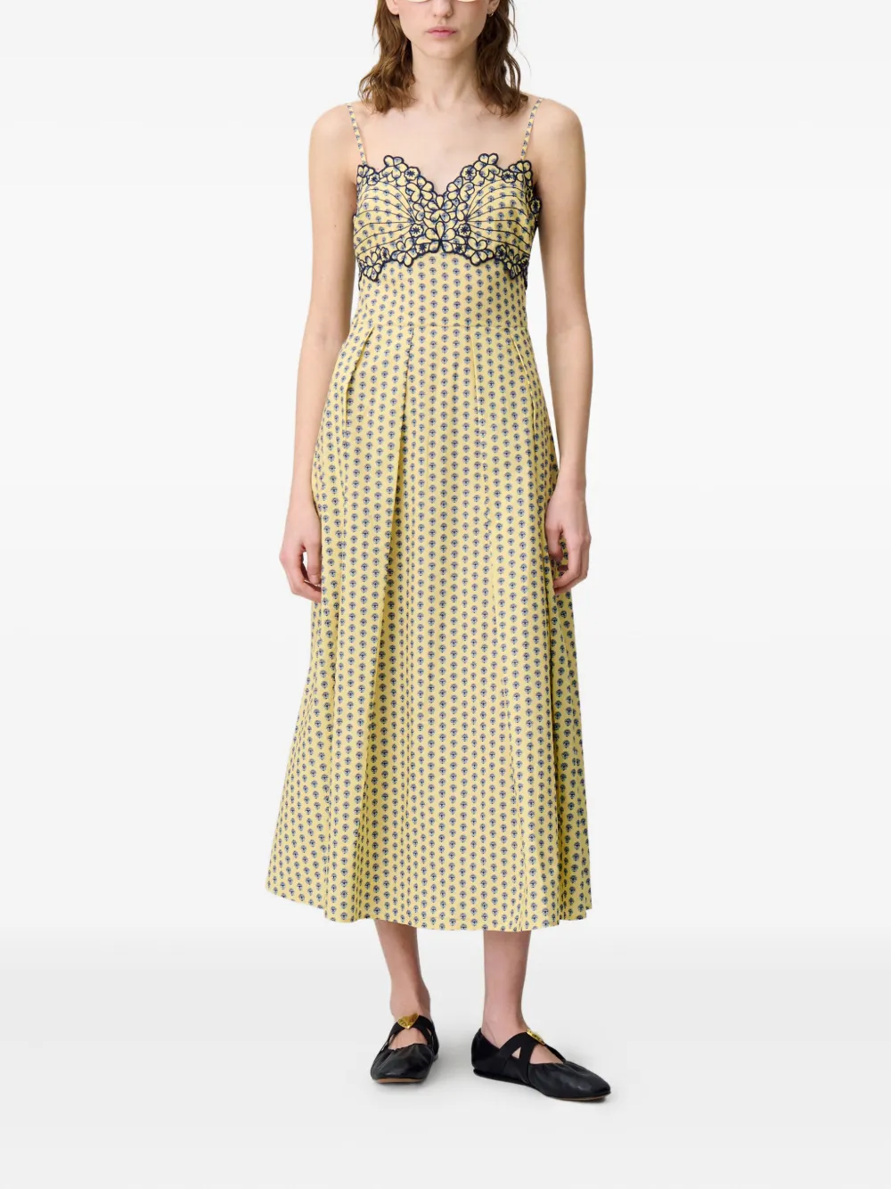Claudie Pierlot V-neck maxi dress - Geel