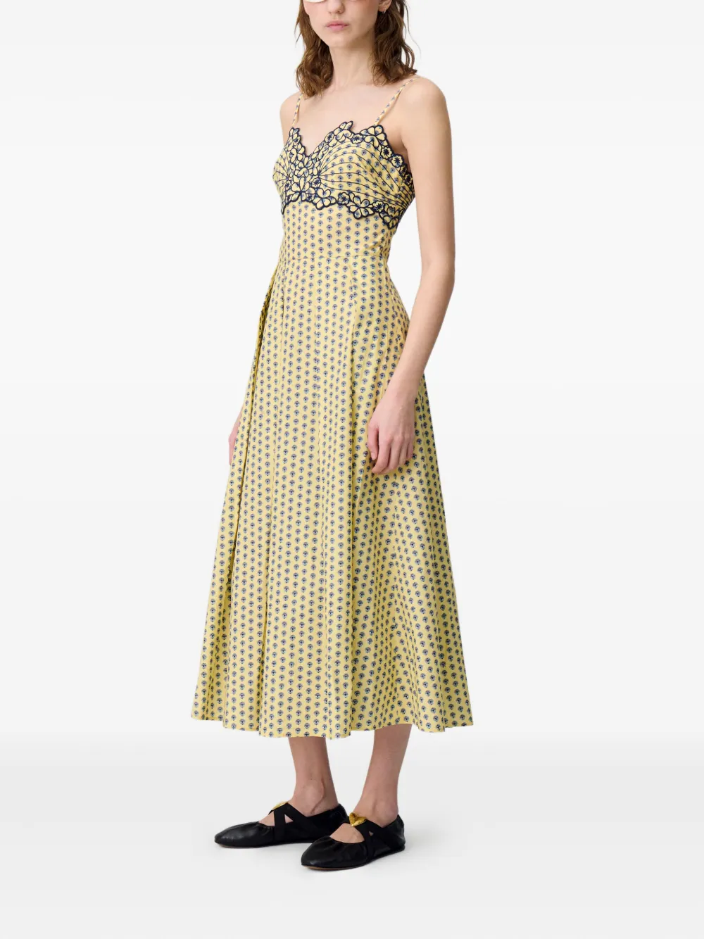Claudie Pierlot Maxi-jurk met V-hals Geel
