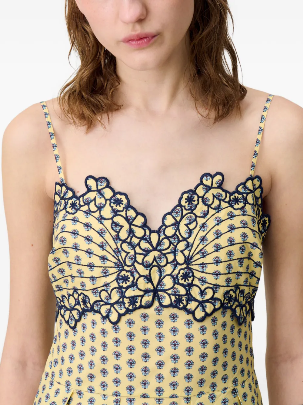 Claudie Pierlot Maxi-jurk met V-hals Geel