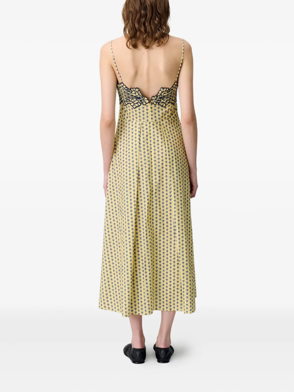 Claudie Pierlot Maxi-jurk met V-hals Geel