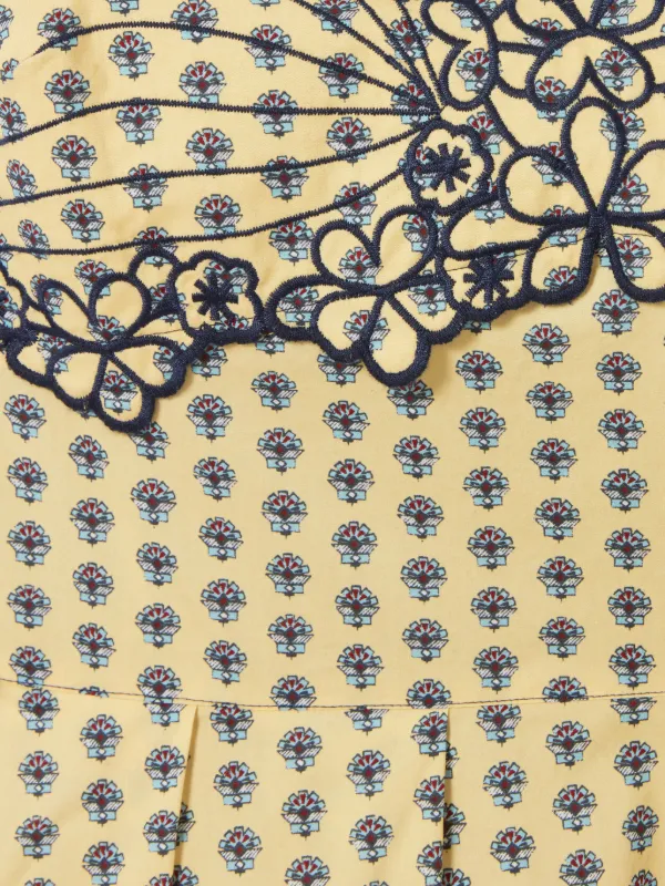 Claudie Pierlot Robe Imprimée à Design Sans Manches | Jaune