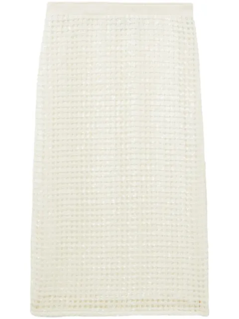 Claudie Pierlot crochet-knit midi skirt