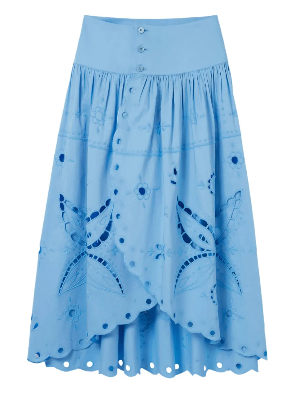 Claudie Pierlot camisa de algodón con aberturas | azul | Image 1