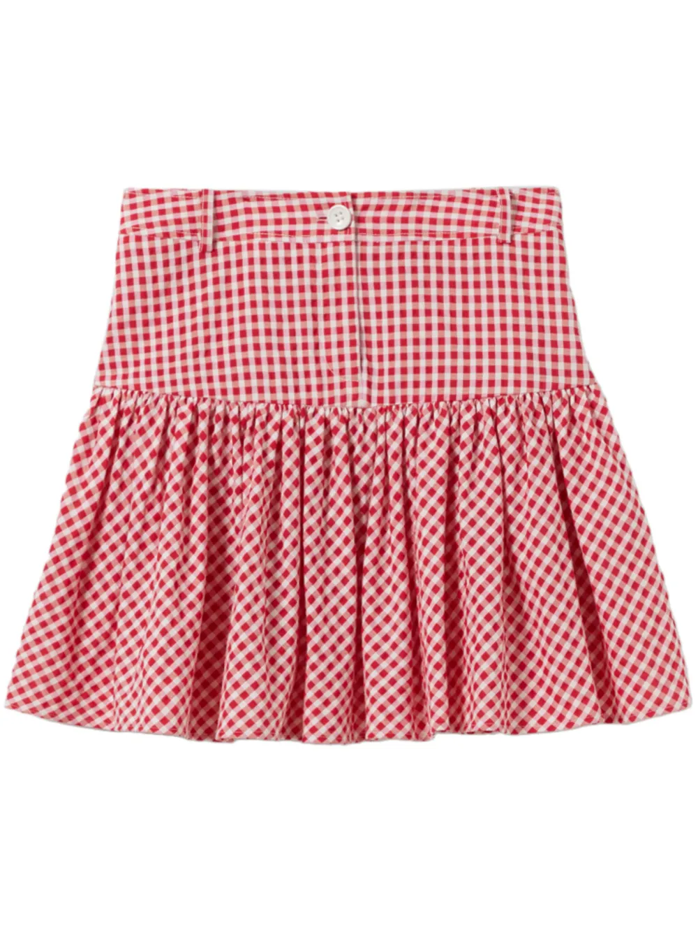 Claudie Pierlot Gingham-check Mini Skirt In 红色