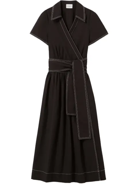 Claudie Pierlot vestido midi con costuras en contraste