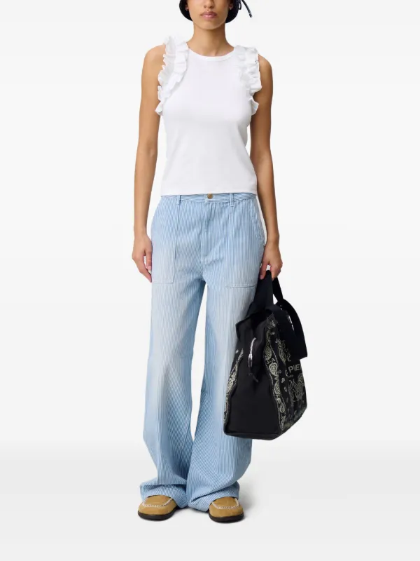 Claudie Pierlot ruffle-trim Tank Top | White | FARFETCH