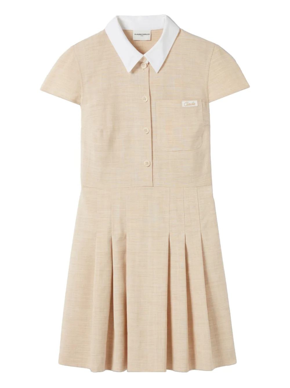 Claudie Pierlot ロゴ シャツドレス - ニュートラル Claudie Pierlot ロゴ シャツドレス - ニュートラル