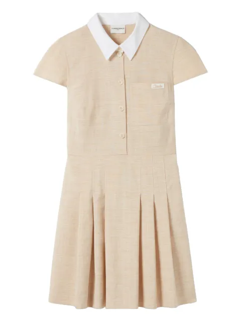 Claudie Pierlot vestido corto estilo camisero con logo bordado