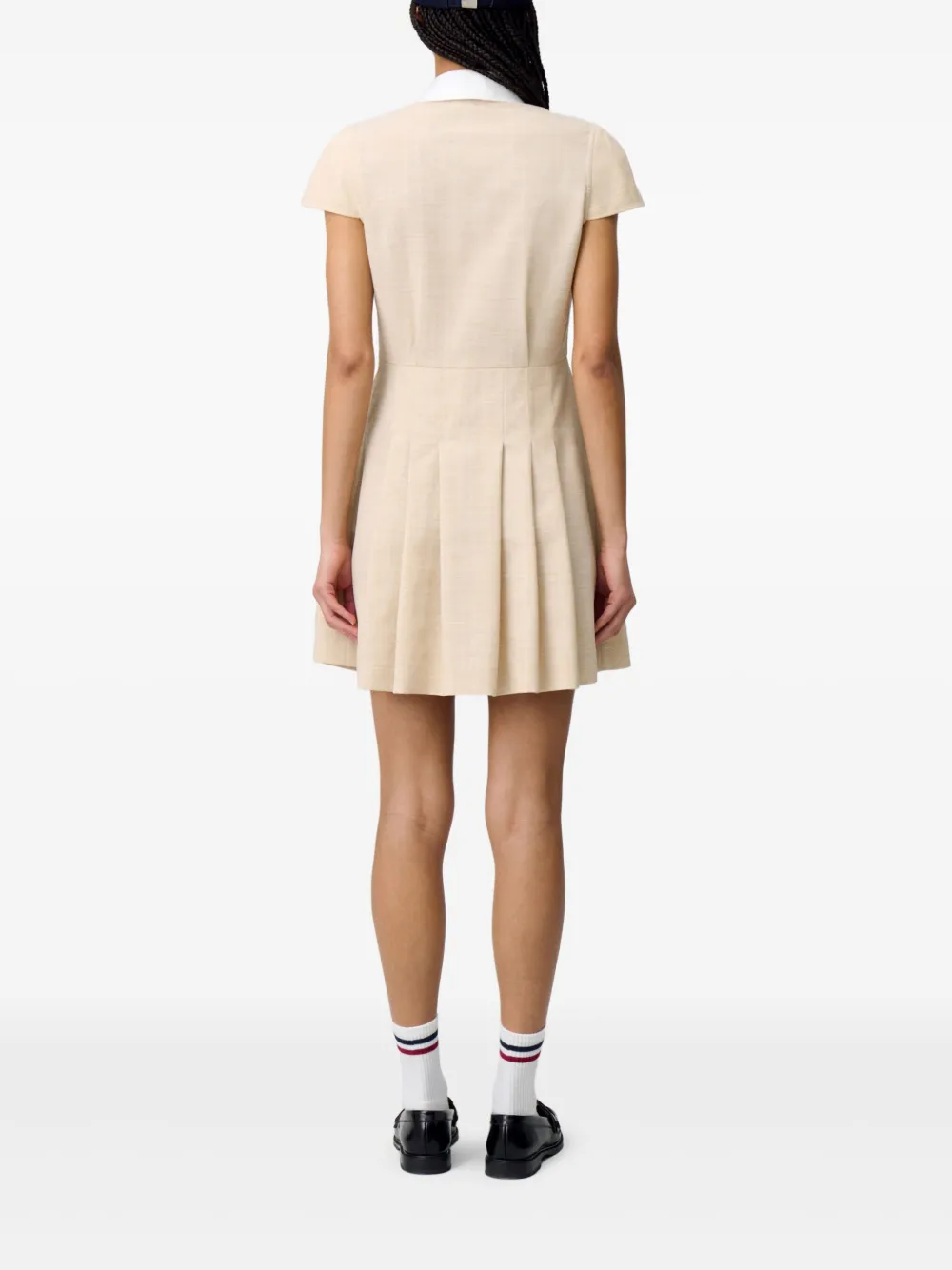 Claudie Pierlot Blousejurk met geborduurd logo Beige