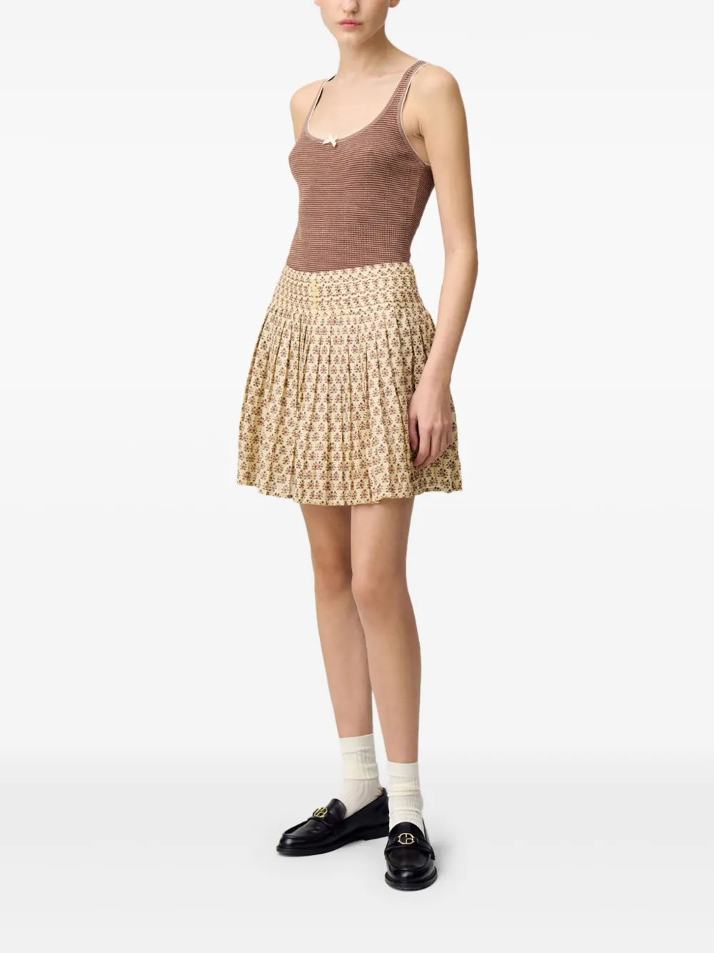 Claudie Pierlot Mini-rok met print - Beige