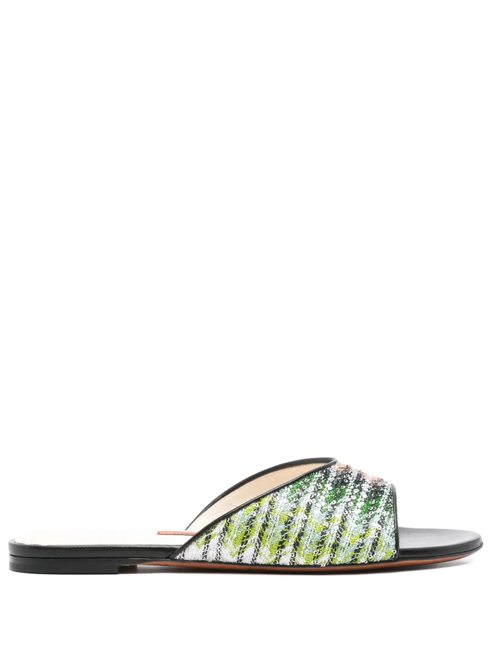 Missoni gradient flat sandals Black