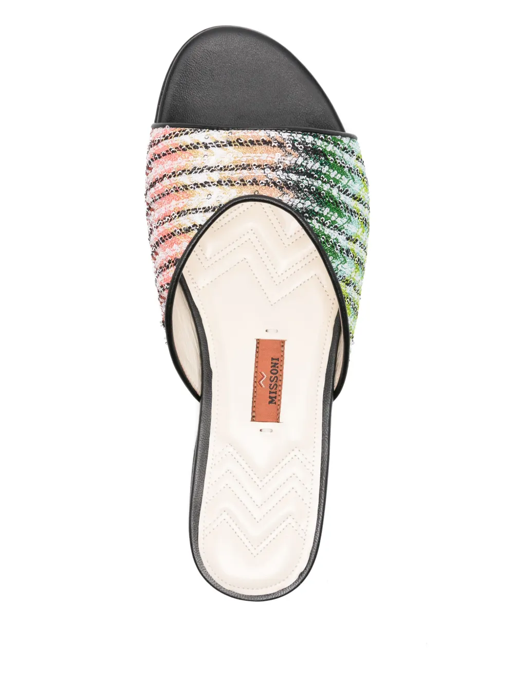 Missoni gradient flat sandals Black