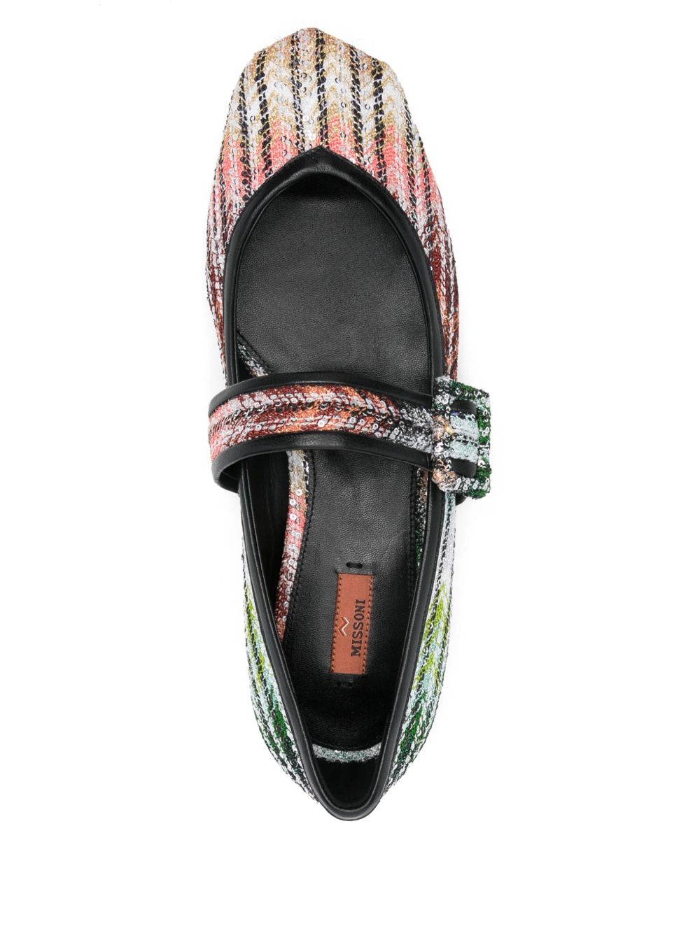 Missoni gradient woven ballerina shoes Black