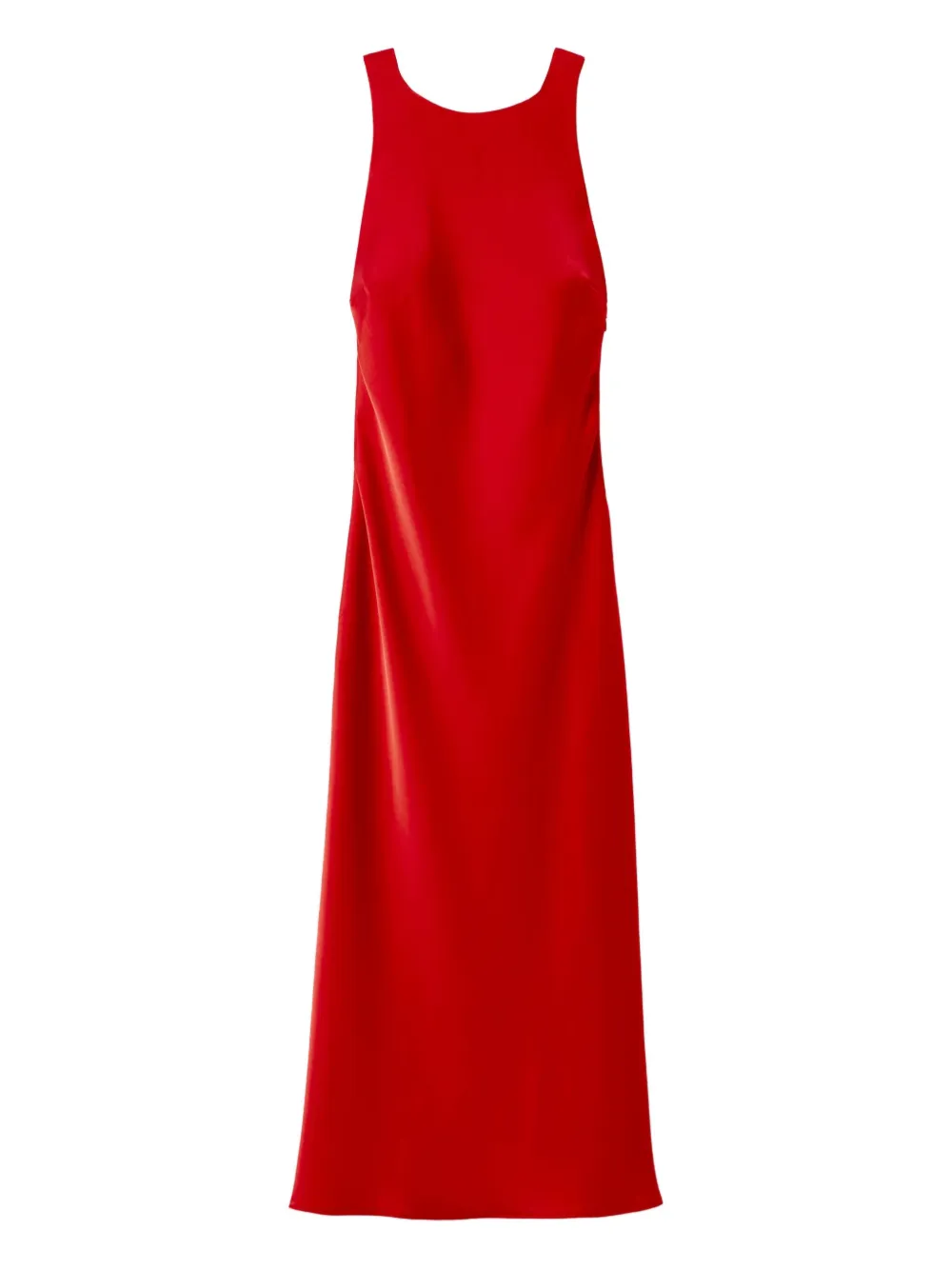 Claudie Pierlot Satijnen maxi-dress met open rug Rood