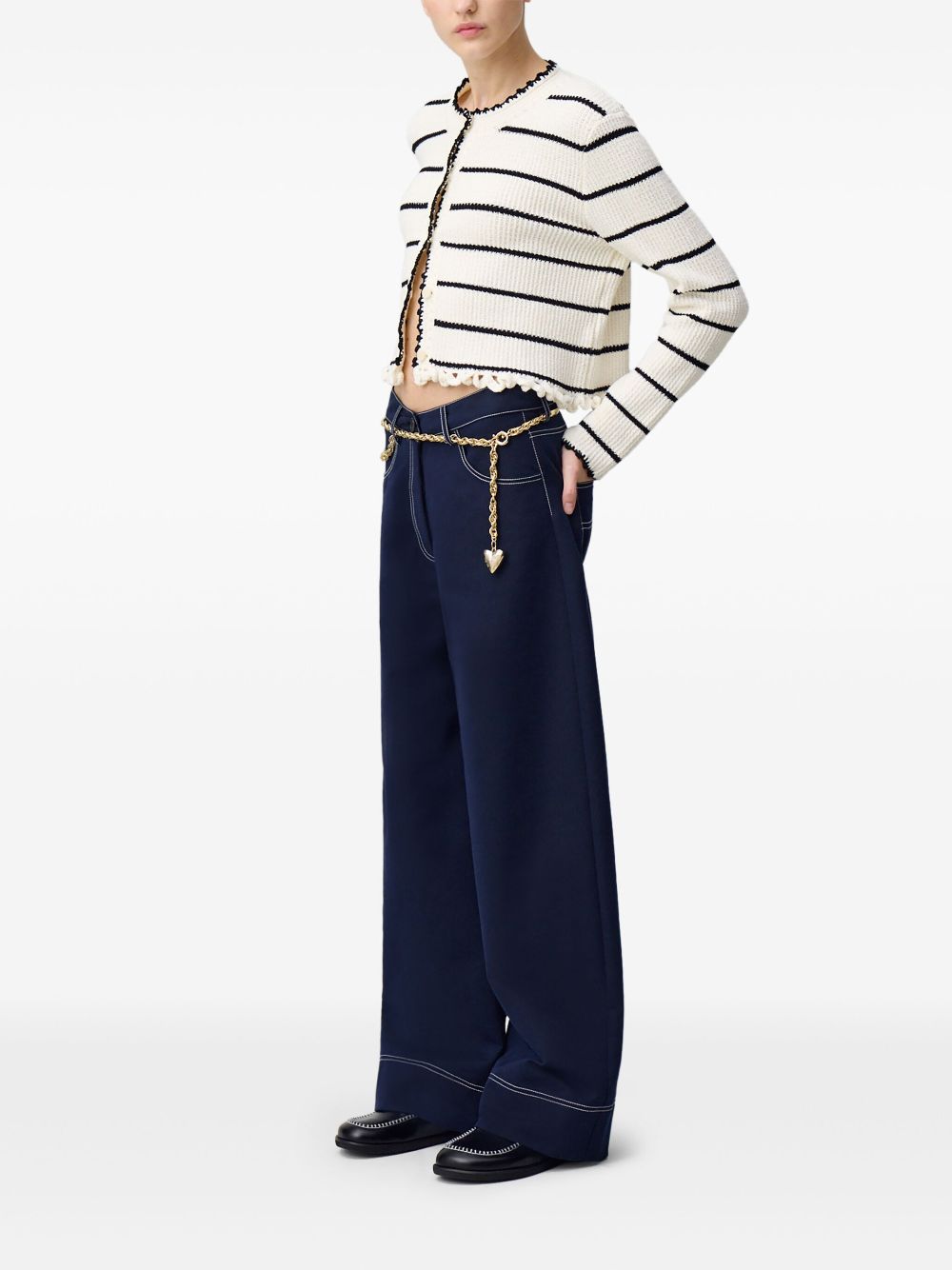 Claudie Pierlot wide-leg trousers - Blauw