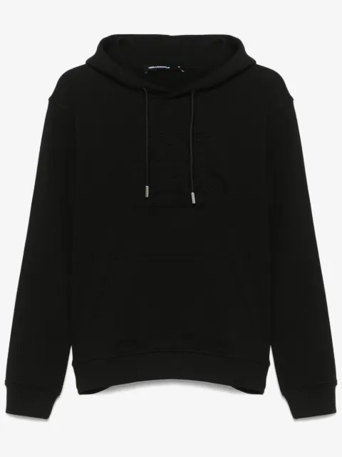 Karl Lagerfeld slogan-embossed hoodie