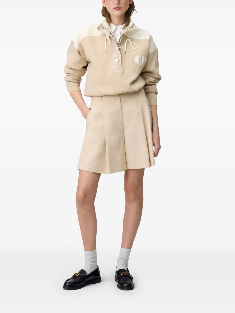 Claudie Pierlot Sweater met logo - Beige