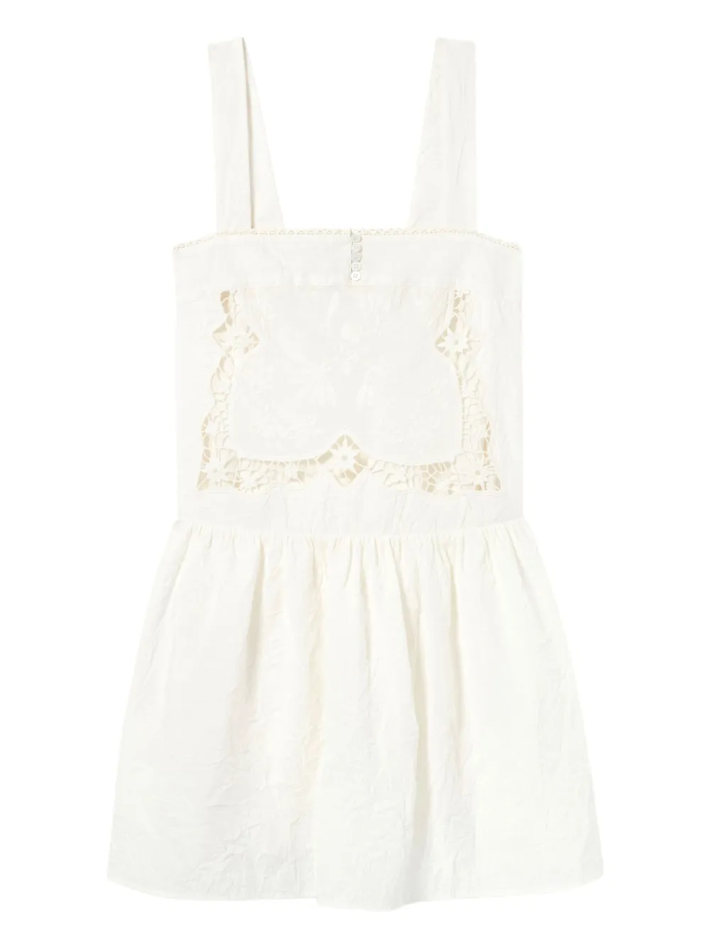 Claudie Pierlot Mini-jurk met borduurwerk Beige