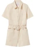 Claudie Pierlot short sleeve jumpsuit - Neutrals