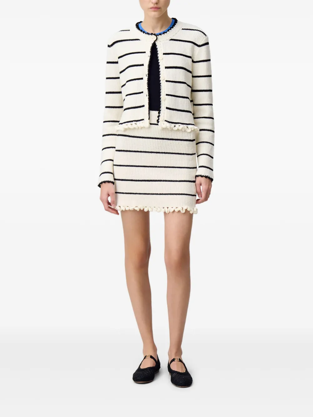 Claudie Pierlot Gebreide mini-rok - Wit