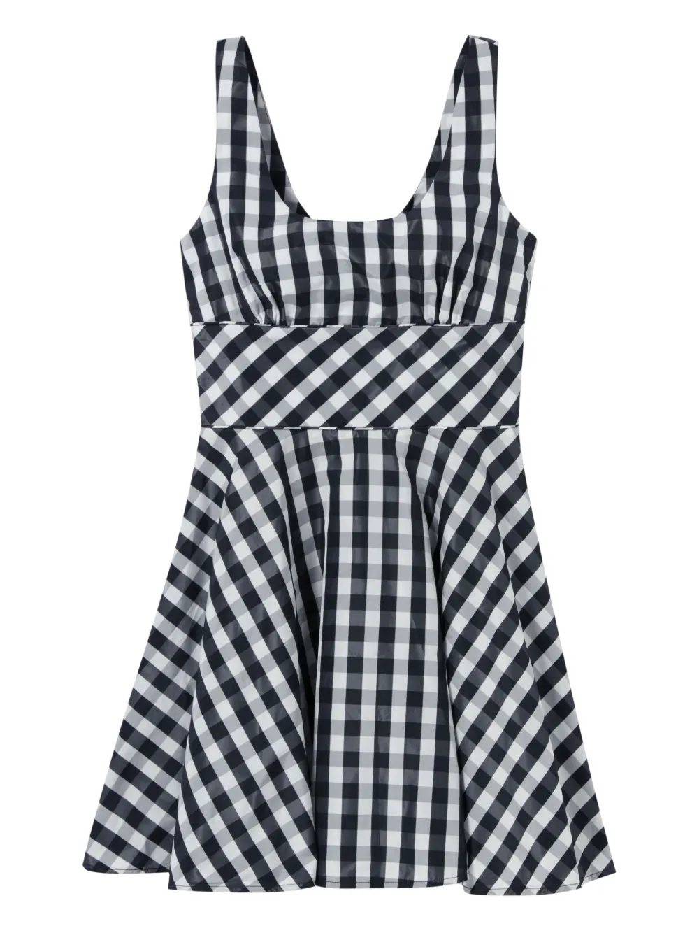 checked mini dress