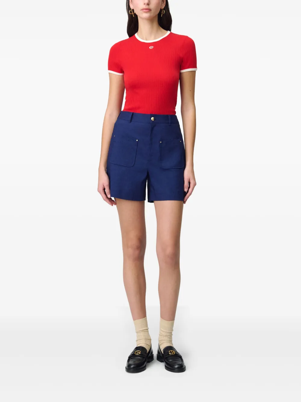 Claudie Pierlot High waist shorts - Blauw