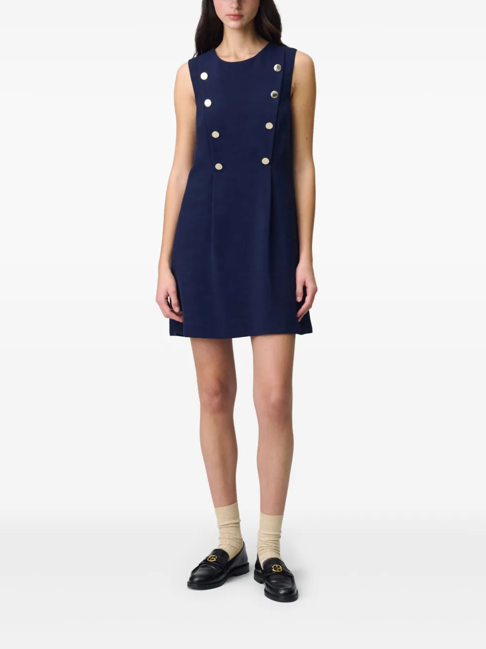 Claudie Pierlot Jurk met geplooid detail - Blauw