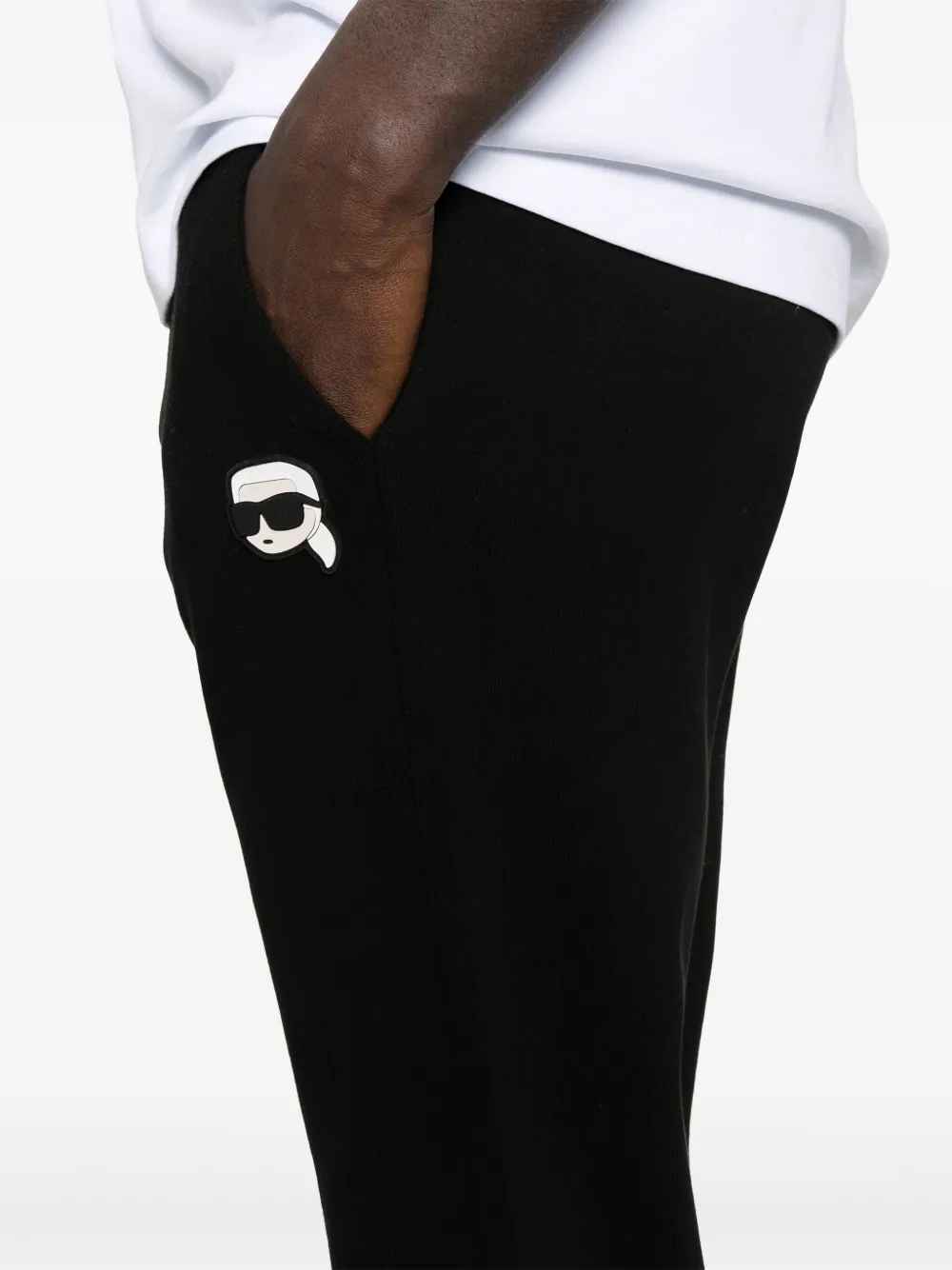 Karl Lagerfeld Karl trainingsbroek met Ikon-patch Zwart