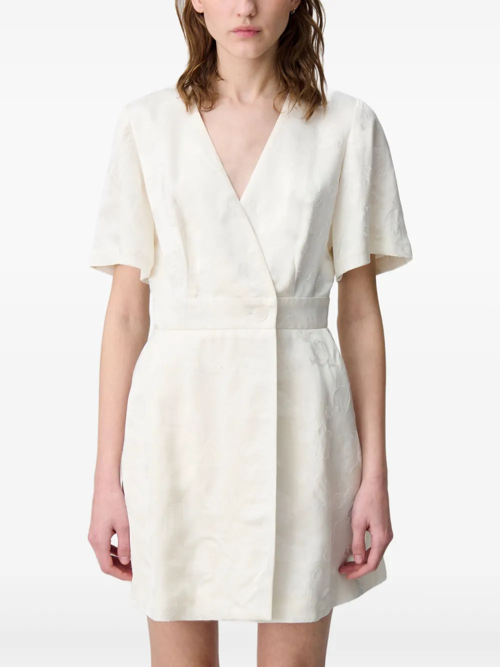 Claudie Pierlot Mini-wikkeljurk Beige