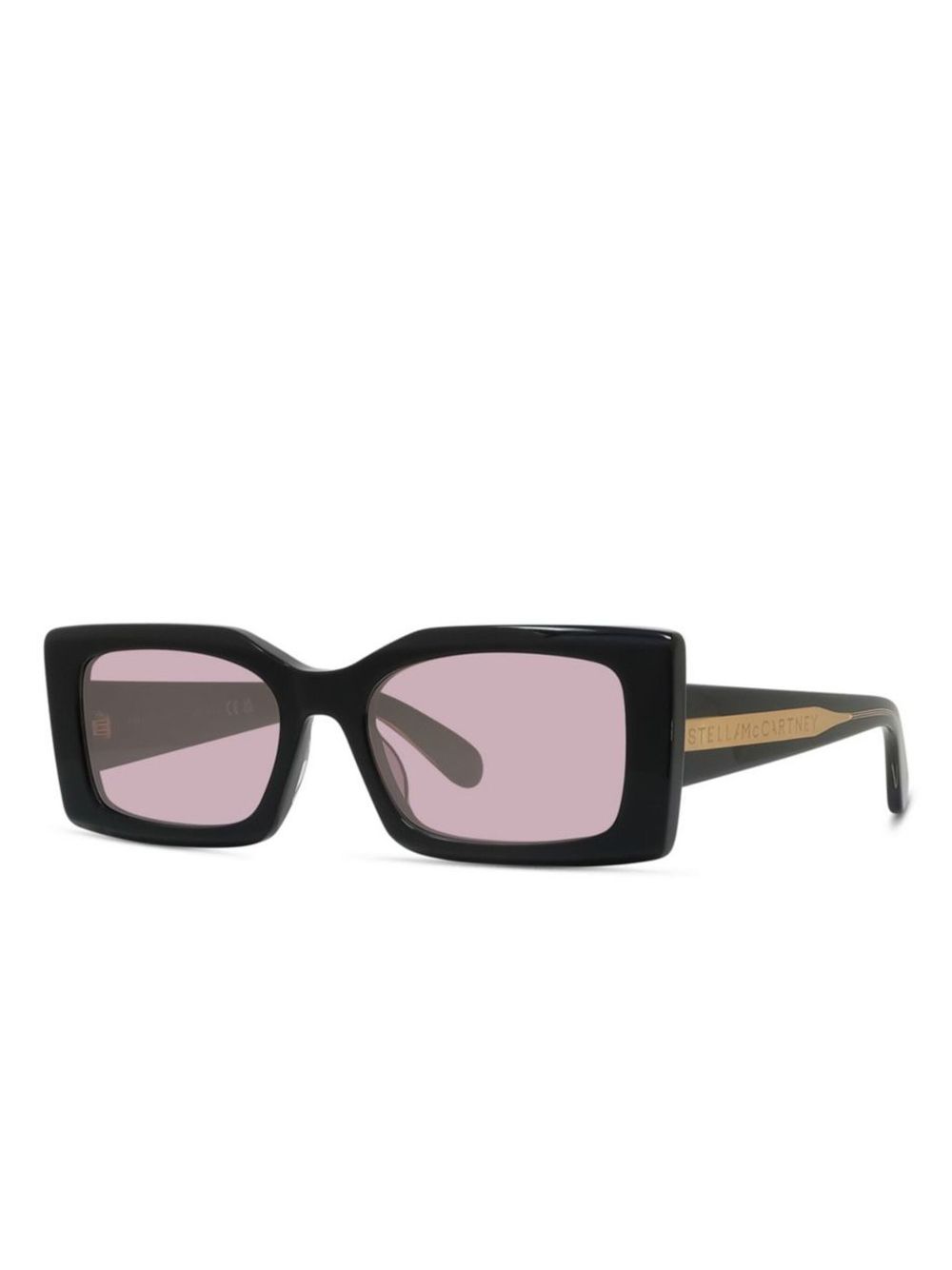 Stella McCartney Eyewear Zonnebril met gegraveerd logo - Zwart