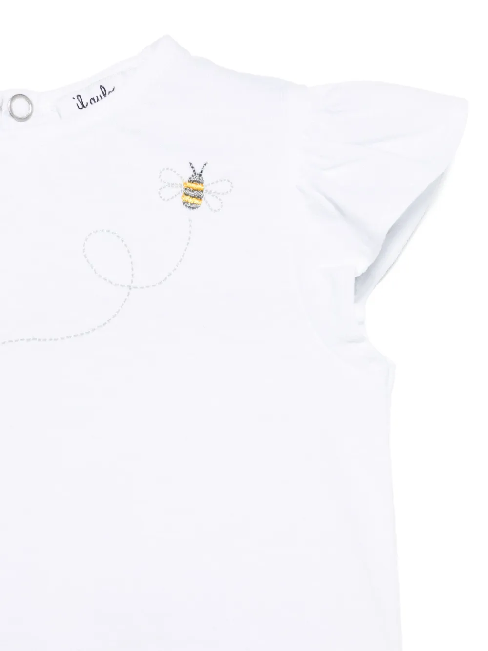 Il Gufo T-shirt met geborduurd logo Wit