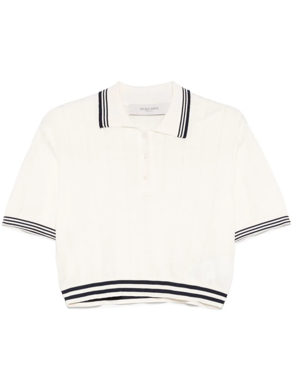 Golden Goose ラインストーン ポロトップ - ニュートラル Golden Goose ラインストーン ポロトップ - ニュートラル
