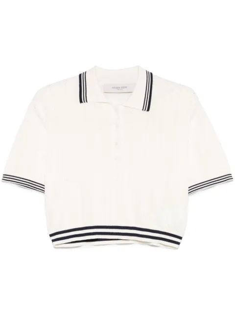 Golden Goose top tipo polo con apliques de strass